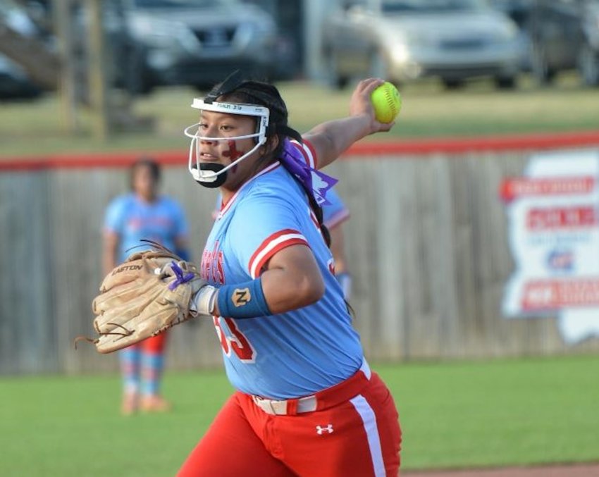 Lanayah Henry pitched a perfect game to lead the Lady Rockets to the next round of the playoffs.